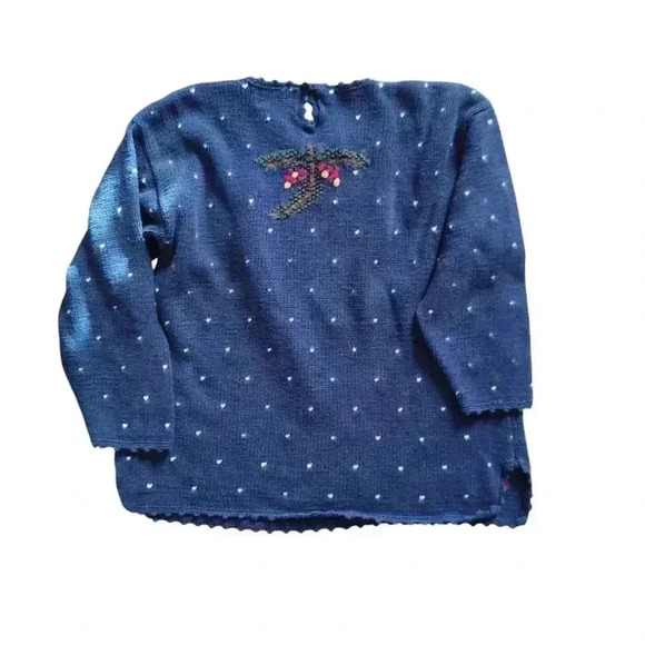 Beautiful Vintage Not Ugly Hand-Knit Santa Christmas Holiday Sweater - Picture 2 of 13